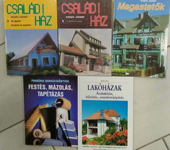 5 db-os K�NYVMENT� AJ�NLAT, bark�cs: Fest�s, m�zol�s, tap�t�z�s+ Magastet�k+ Lak�h�zak - �talak�t�s, b�v�t�s, emeletr��p�t�s+ Csal�di h�z 1.+ Csal�di h�z 3.