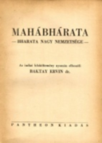Mah�bh�rata -Bharata nagy nemzets�ge-