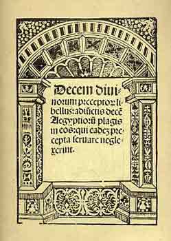 Decem divinorum praeceptorum libellus (reprint)