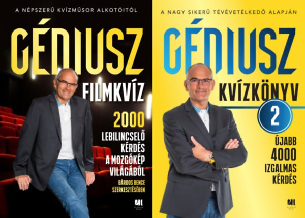 Neumann Viktor Bárdos Bence - 2 db Géniusz kvízkönyv: Géniusz Filmkvíz - 2000 lebilincselő kérdés a mozgókép világából + Géniusz 2. kvízkönyv - Újabb 4000 izgalmas kérdés