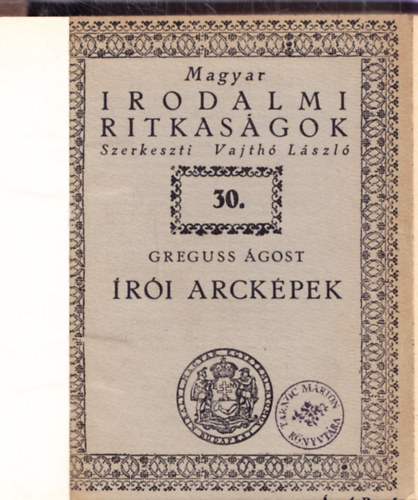 ri arckpek (magyar irodalmi ritkasgok)