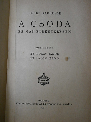 A csoda s ms elbeszlsek