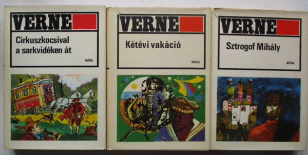 3 db Verne (Sztrogof Mihly, Ktvi vakci, Cirkuszkocsival a sarkvidken t)