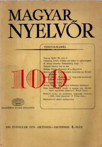 Magyar nyelvr 100