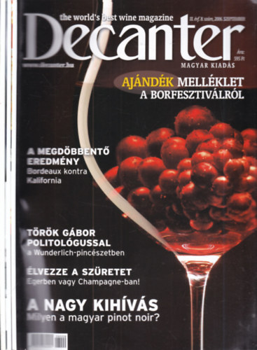 3 db. Decanter magazin (2006. szeptember, okt�ber, november)
