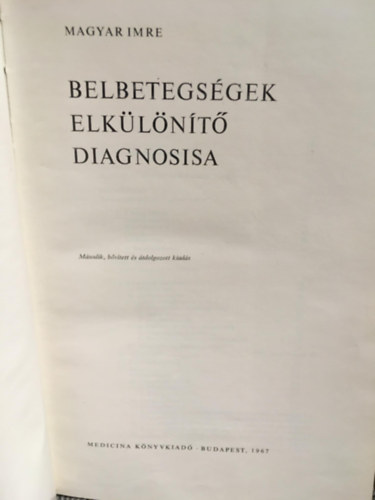 Belbetegs�gek elk�l�n�t� diagnosisa