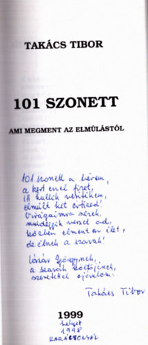 101 szonett ami megment az elmlstl (dediklt)