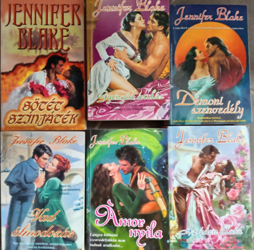(6 db) Jennifer Blake knyvcsomag: Stt sznjtk / Gyengd ruls / Dmoni szenvedly / Vad lmodozs / mor nyila / Az den illata
