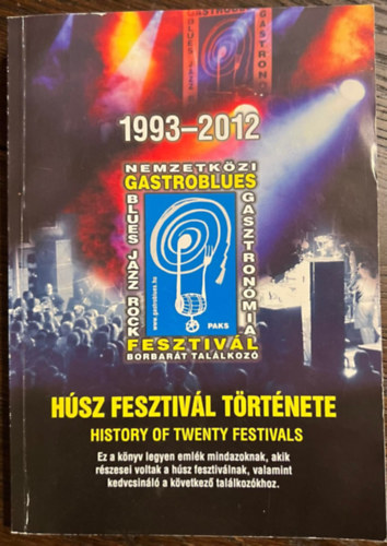 Gastroblues 1993-2012 - Hsz fesztivl trtnete - Paks - Nemzetkzi blues-jazz-rock, gasztronmiai fesztivl s borbart tallkoz
