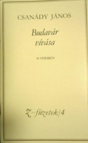 Budavr vvsa (Z-fzetek/4)