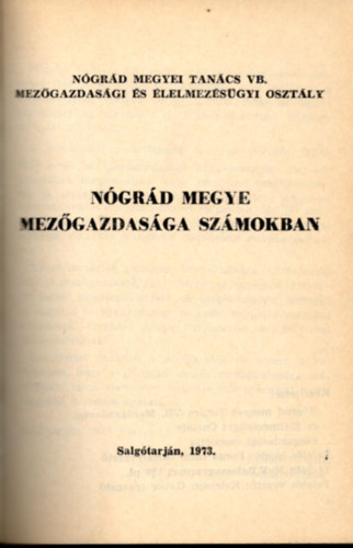 Ndrd megye mezgazdasga szmokban