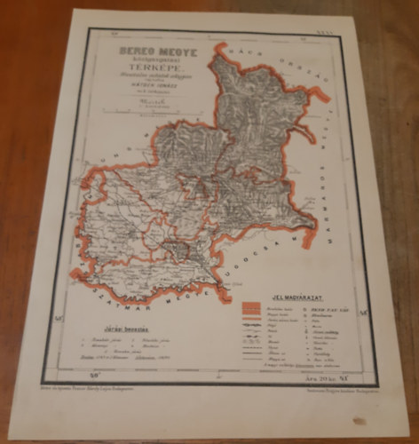 Hátsek Ignácz - Bereg megye közigazgatási térképe