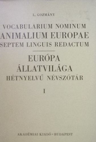 Eurpa llatvilga htnyelv nvsztr I.