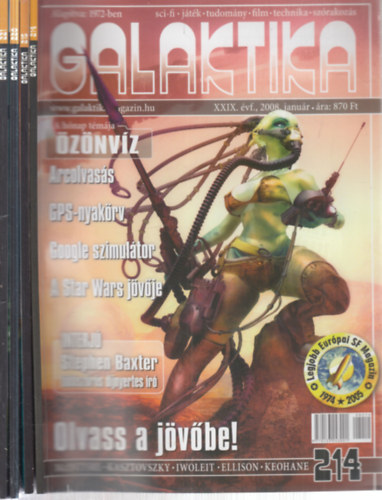 4 db. Galaktika magazin (2008. janu�r, febru�r, j�lius, augusztus)