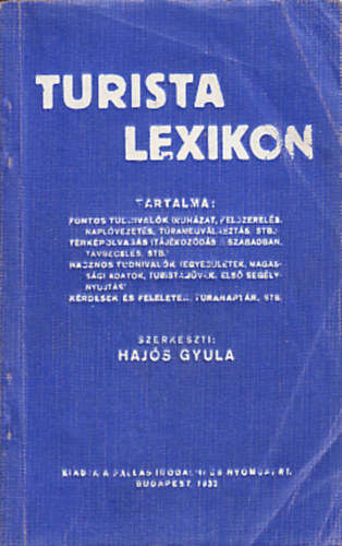 Turista lexikon