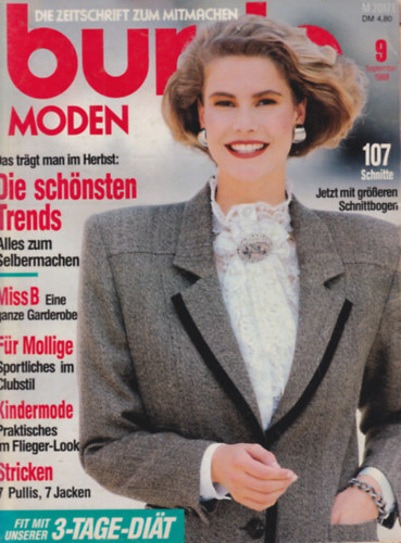 4 db Burda Moden kzimunka magazin 1988/9, 1983/9, 1984/10, 1987/3