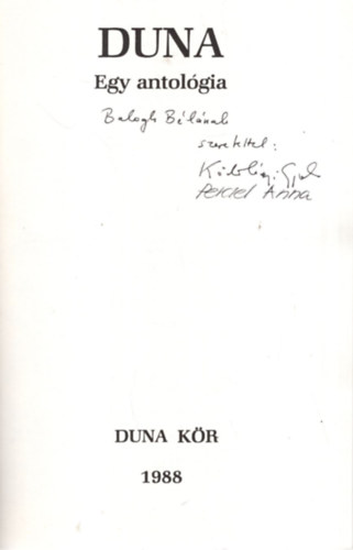 Duna Egy antol�gia - Dedik�lt