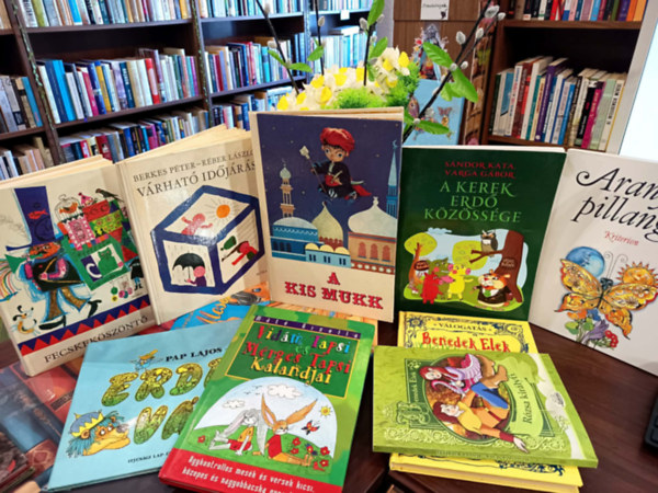 Mesek�nyv csomag 10 darabos K�NYVMENT� AJ�NLAT: Var�zslatos mesevil�g, A kis Mukk, A kerek erd� k�z�ss�ge, V�rhat� id�j�r�s, R�zsa kir�lyfi, V�logat�s Benedek Elek mes�ib�l, Vid�m Tapsi �s M�rges Tapsi �jabb kalandjai, Erdei