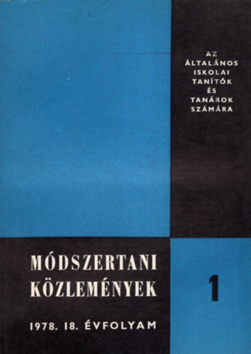 Mdszertani kzlemnyek 1978/1-5. szm (teljes vfolyam)