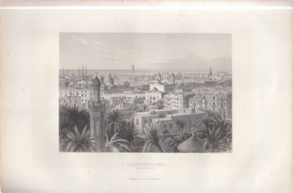 Alexandria l�tk�pe - eredeti litogr�fia (metszet)