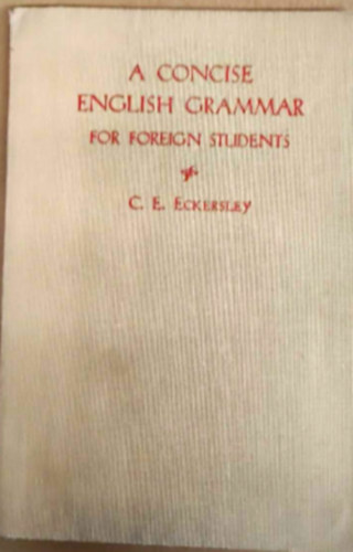 A concise english grammar for foregin students