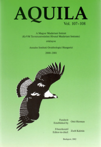 Aquila - A Magyar Madrtani Intzet vknyve 2000-2001 (Vol. 107-108.)