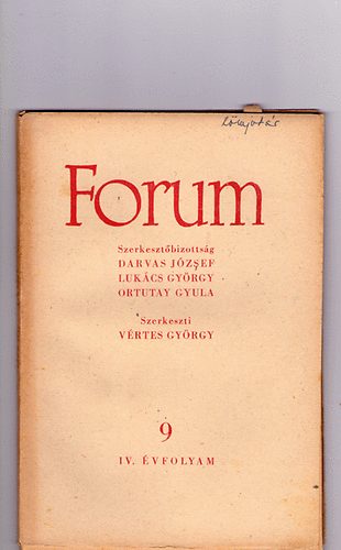 Forum (folyirat) 1949 szeptember