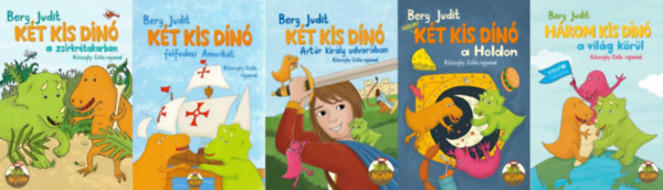 5 db Kt kis dn meseknyv: Kt kis dn a zsrkrta korban + Kt kis dn felfedezi Amerikt + Kt kis dn Artr kirly udvarban + Kt kis dn a holdon + Hrom kis dn a vilg krl (a Kt kis dn soroza