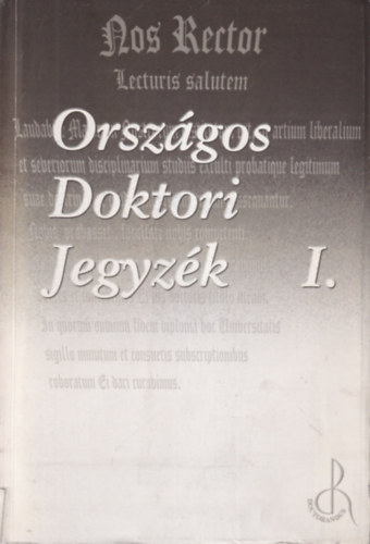 Orszgos Doktori Jegyzk I.