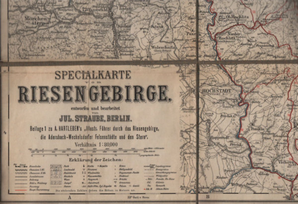 Specialkarte vom Riesengebirge (1 : 80000)- trkp