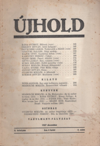 �jhold - II. �vfolyam 4. sz�m - 1947 december
