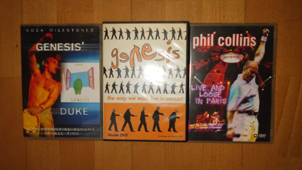 Phil Collins - 3 zenei DVD Phil Collinsszal a főszerepben: The Genesis - The Way We Walk, The Genesis - Duke, Live and Loose in Paris