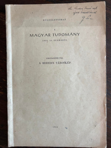 A modern vroskp - klnlenyomat a Magyar Tudomny 1964/10 szmbl. - 8 kppel