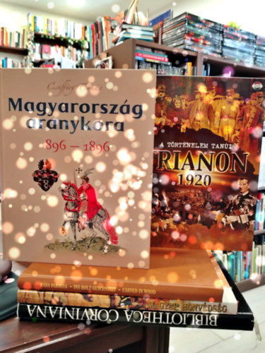 KNYVMENT AJNLAT, 5 DB. TRIANON 1920+Magyarorszg aranykora+Ins Holz Geschnitzt(Fba faragva)+Magyar Honvdsg+Bibliotheca Corviniana