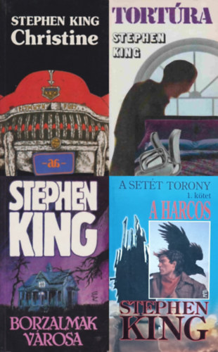 4 db Stephen King horror: Tortra + A harcos (A sett torony 1.) + Borzalmak vrosa + Christine