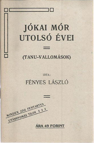 J�kai M�r utols� �vei