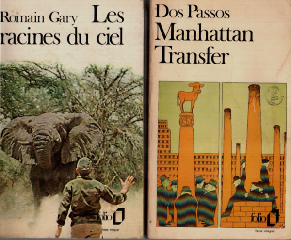 Romain Gary John Dos Passos - 2 db Francia regny egytt: Manhattan Transfer, Les racines du ciel.