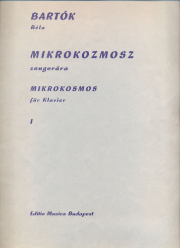 Mikrokozmosz zongorra I-III.
