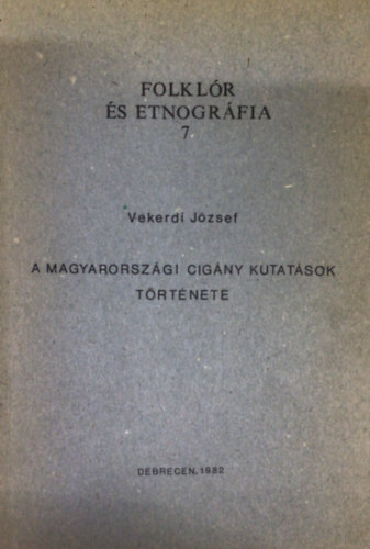 A magyarorszgi cigny kutatsok trtnete