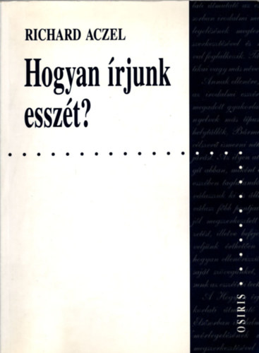 Hogyan rjunk esszt?
