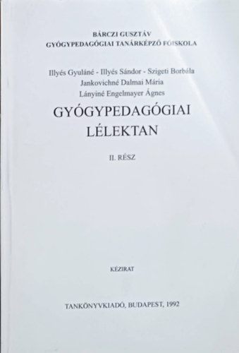 Gy�gypedag�giai l�lektan II. r�sz