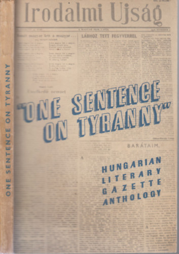 One sentence on tyranny (Hungarian literary gazette anthology)