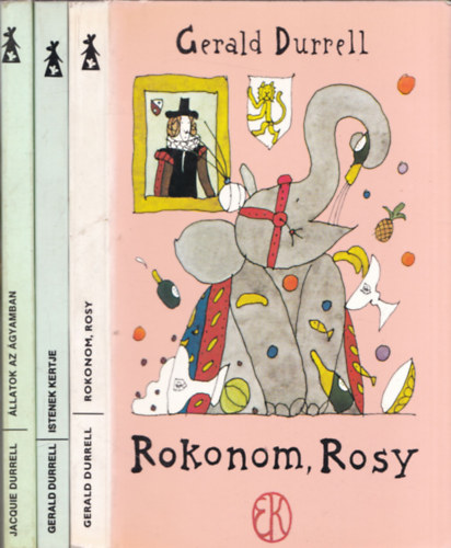 3 db Gerald Durrell m: Rokonom, Rosy + Istenek kertje + llatok az gyamban
