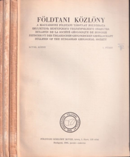 Fldtani Kzlny 1968/1-4 (Teljes vfolyam)