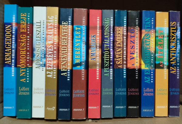 Reg�ny a F�ld utols� napjair�l sorozat 1-13. (Az elragadtat�s ut�n, A nyomor�s�g ereje, Az Antikrisztus, Az �t�let, A veszt�, A mer�nylet, A S�t�n embere, A fenevad b�lyege, A puszt�t� ut�latoss�g, A marad�k, Armageddon, A dics�s