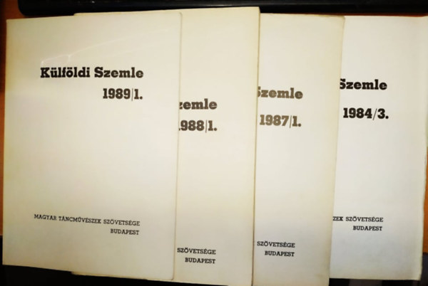 4 db Klfldi Szemle, szrvnyszm: 1984/3. + 1987/1. + 1988/1. + 1989/1.