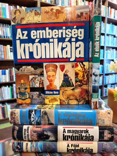 Officina Nova Kr�nika sorozat 5 darabos: Az emberis�g kr�nik�ja, A technika kr�nik�ja, A magyarok kr�nik�ja, A f�ld kr�nik�ja, Az els�k kr�nik�ja