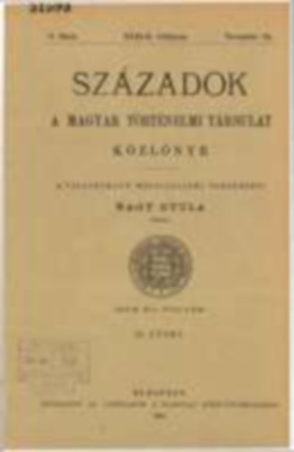 Szzadok - A magyar trtnelmi trsulat kzlnye - XIX-ik vfolyam 2. fzet