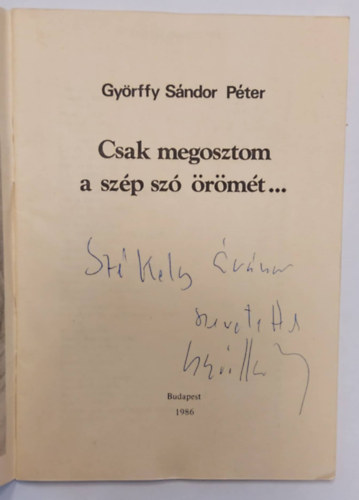 Csak megosztom a szp sz rmt... (Dediklt)
