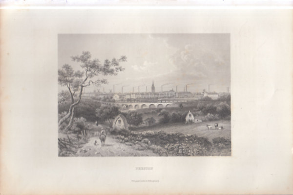 Preston l�tk�pe - eredeti litogr�fia (metszet)